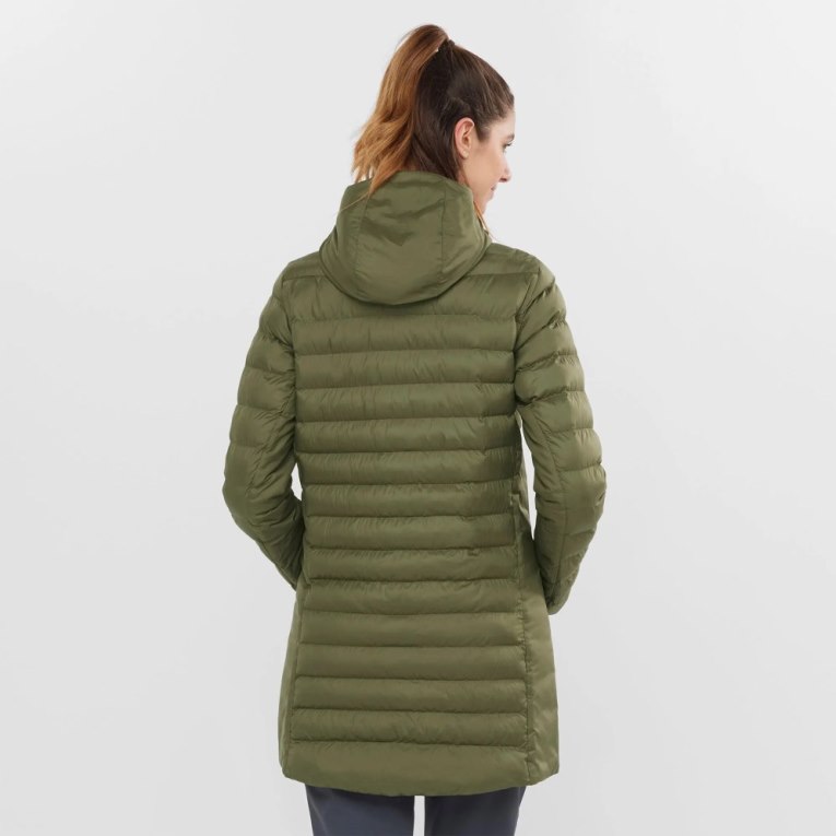 Jaquetas Isoladas Salomon Essential Xwarm Long Feminino Verde Oliva | PT Z97621